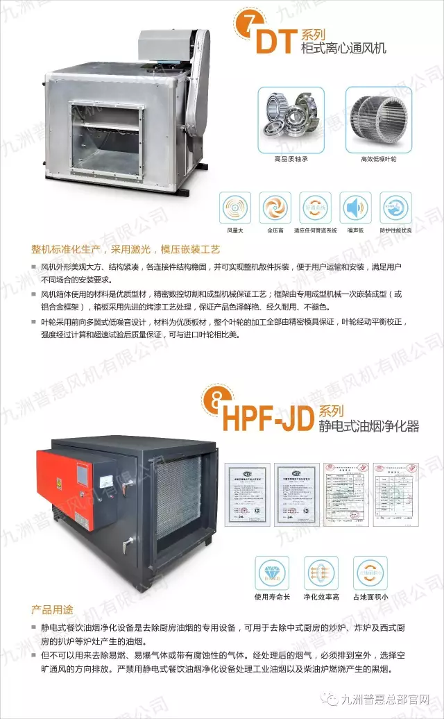 九洲普惠廚房抽油煙風(fēng)機系列產(chǎn)品4